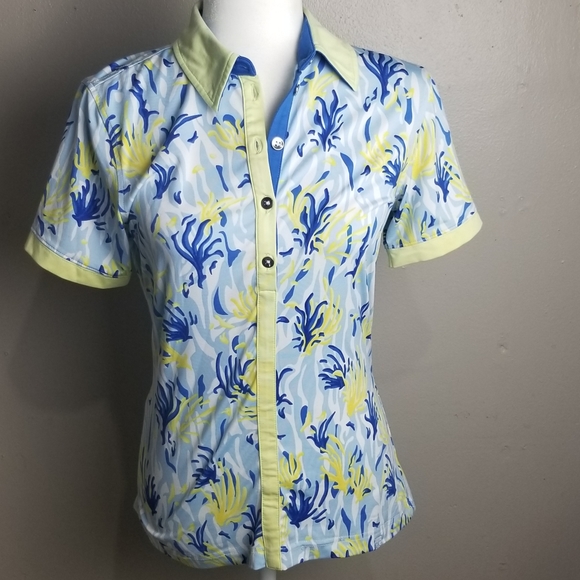 GG Blue Tops - GG Blue golf top short sleeves size M